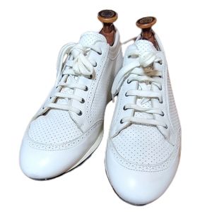 Bacco Bucci Julien Calfskin Designer Sneakers White Men's Sz 10.5 Made in Spain